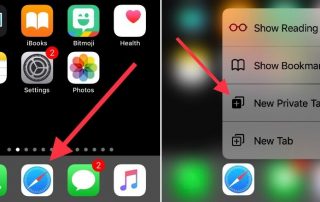 Private Browsing on iPhone