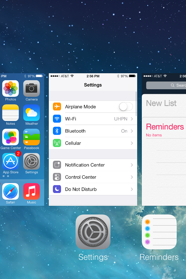 Closing your background apps in iOS 7