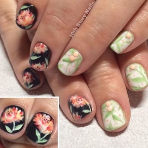 Flirty Florals | Nail designs for spring