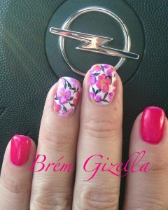 Pink for spring | Floral Nail designs for spring