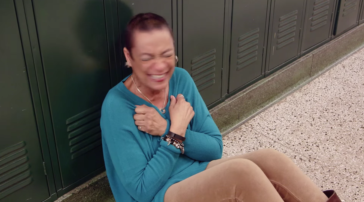A teacher heads down a hallway and what she saw will give you goose bumps