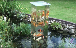 Upside down glass look up tower aquarium for fishes