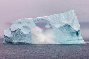 Iceberg breaking up in realtime this morning Cape Spear Newfoundland