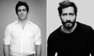 Jake Gyllenhaal with and without beard