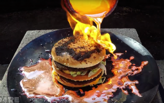 Molten Copper Poured Over Big Mac