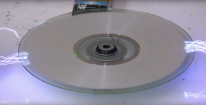 See What Happens When This Guy Tries To Erase a CD With Electricity Volts
