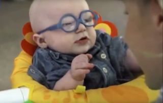 Baby sees his mother for the first time
