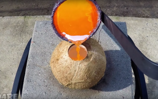 Molten Copper in Coconut