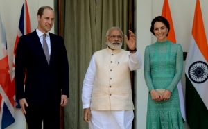 Prince William and Kate Middleton in India WIth Narendra Modi