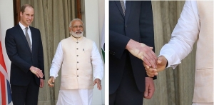 Prince William in India Shaking Hands With Narendra Modi 3