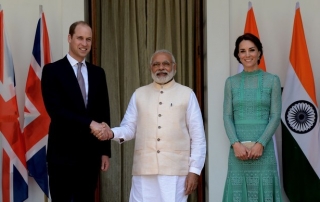 Prince William in India Shaking Hands WIth Narendra Modi