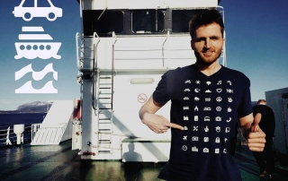 Travel Shirt with 40 Icons to Communicate Without Speaking - Icon Speak