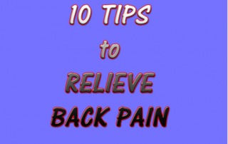 10 tips to relieve back pain
