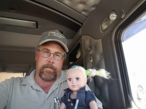 Dad babysits for his grand daughter