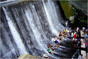 Labassin Waterfall Restaurant in San Pablo Philippines