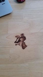 began from the center of the table | DIY flower table project