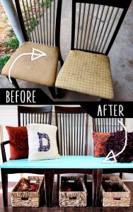 Old Kitchen Chairs Into A Bench